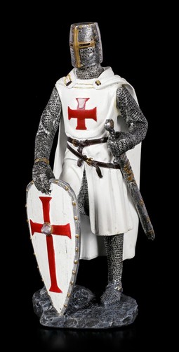 Kreuzritter figur stützt sich - kreuzritter-figur,