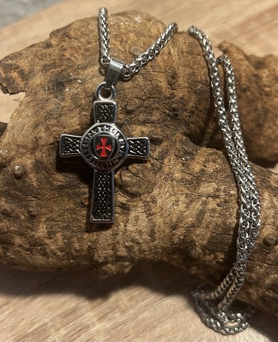 Edelstahl halskette kreuz - edelstahl,